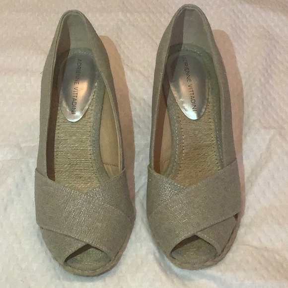 Adrienne Vittadini Bailee Linen Espadrilles EUC - Picture 4 of 9